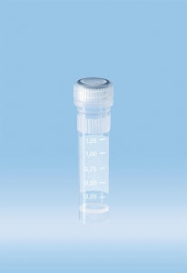 Sarstedt Conical Skirted PP Tubes With Screw Cap - Conical Skirted Microtube with Screw Cap, Polypropylene, Graduated with Writing Block, 2 mL - 72.694.006