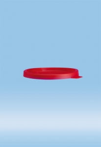 Sarstedt PE Snap-on lid - LID, SNAP ON, PE, FOR 75.1355, RED, 100/PK - 76.1414.100