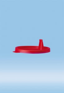 Sarstedt PE Snap-on lid - LID, SNAP ON, PE, SPOUT, FOR 75.1355, RED - 76.1477