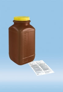 Sarstedt Urine Container - CONTAINER, URINE, 2L, PE, SC, BROWN, GRD, LABEL - 77.58