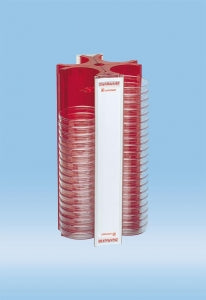 Sarstedt DishRack 80 - HOLDER, PETRI DISH, DISHRACK 80, RED - 93.1646.001