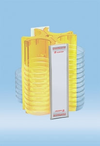 Sarstedt DishRack 50 - HOLDER, PETRI DISH, DISHRACK 50, YELLOW - 93.1647.002