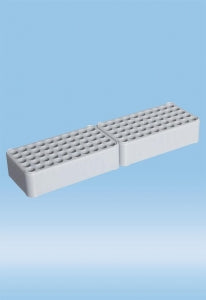 Sarstedt Polypropylene S-Monovette D13 Rack - RACK, S-MON, 13MM, DBL BLOCK, FRONT SD, GRAY - 93.853.300