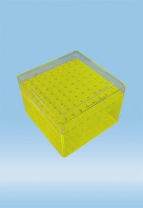 Sarstedt Cryo Storage Box - CRYO BOX, TALL, 81 TUBES, YELLOW - 93.875.481