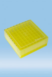 Sarstedt PP Storage Box WithLid - BOX, STORAGE, LID, PP, 81 MICRO TUBE, YELLOW - 93.876.481