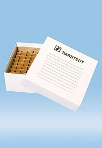 Sarstedt Laminated Storage Box - BOX, CARDBRD, LAMINATED, 81 TUBES, 5X5X2.2" - 95.064.982