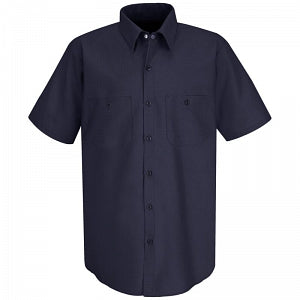 Vf Workwear-Div / Vf Imagewear (W) Men's Short Sleeve Cotton Work Shirts - Men's Short-Sleeve Wrinkle-Resistant 100% Cotton Work Shirt, Dark Navy, Size 3XL - SC40DN3XL