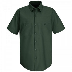 Vf Workwear-Div / Vf Imagewear (W) Men's Short Sleeve Cotton Work Shirts - Men's Short-Sleeve Wrinkle-Resistant 100% Cotton Work Shirt, Spruce Green, Size 3XL - SC40SG3XL