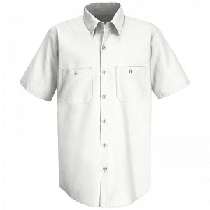 Vf Workwear-Div / Vf Imagewear (W) Men's Short Sleeve Cotton Work Shirts - Men's Short-Sleeve Wrinkle-Resistant 100% Cotton Work Shirt, White, Size XL - SC40WHXL