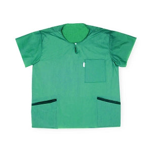 Molnlycke BARRIER Extra Comfort Scrubs - BARRIER Disposable Three-Pocket Scrub Shirt, Green, Size L - 18630