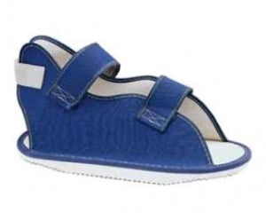 BSN Medical Canvas Rocker Bottom Cast Shoes - Canvas Cast Rocker Bottom Shoe, Size S, Blue - 43-101408