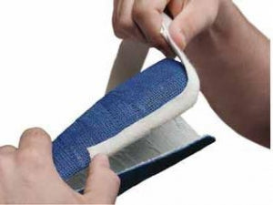 BSN Medical Delta Terry-Net Adhesive Fleece Edgers - Adhesive Fleece Edger, 1-1/4" x 15 yd., Blue - 58012