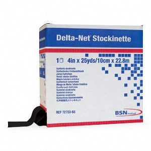 BSN Medical Delta-Net Stockinette - Delta-Net Synthetic Stockinette, Black, 4" x 25 yd. - 7272303