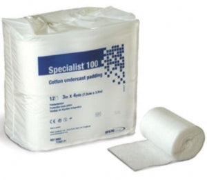 BSN Medical Specialist 100 Sterile Cotton Cast Padding - Sterile Cast Padding, 3" x 4 yd. - 9043S