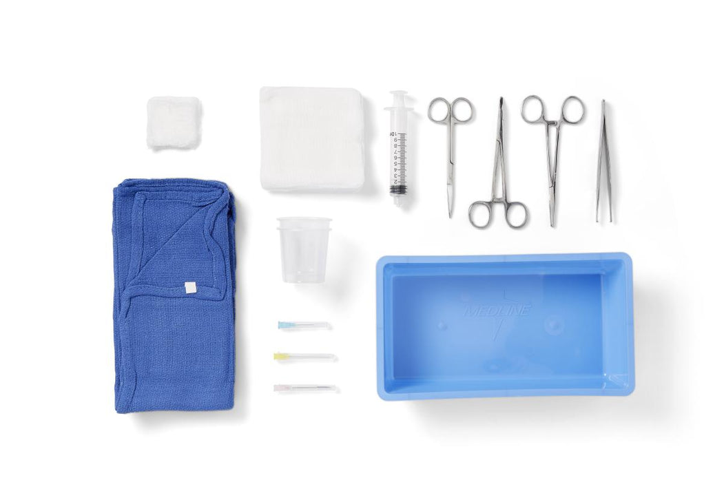 Laceration Trays with Floor-Grade Instruments