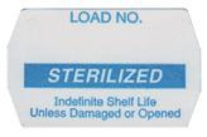 SPS Medical Load Recordkeeping Labels - Paper "Sterilized" Label, Blue, Meto - BSL-010-M