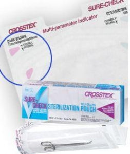 Crosstex Int'l Sure-Check Sterilization Pouches - Sure-Check Sterilization Pouch, Self Seal, 2.25" x 4" - SCXX2