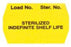 SPS Medical Load Recordkeeping Labels - Universal 2-Line "Sterilized" Label, Yellow - SRL-012-Y