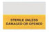 SPS Medical Load Recordkeeping Labels - Paper "Sterile Unless..." Label, Yellow - SUD-010-Y