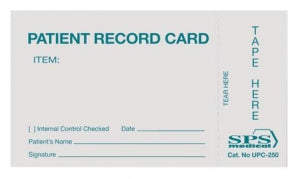 SPS Medical Patient Record Cards - Patient Record Universal Card - UPC-250