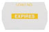 Cantel Med Load Recordkeeping Paper Labels - "EXPIRES" Label, Yellow, Meto - YEL-010-M