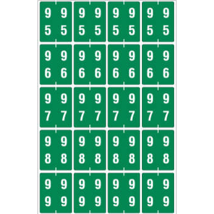 Ames Compatible Color-Code Label Mylar Coated For Durabilitynumeric Double Digit Compatible Series 1 1/2"W X 1 7/8"H 20/Sheet