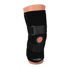 DJO Global Horseshoe Patella - Horseshoe Patella Support Knee Brace with Popliteal Cutout, Black, Size S - 11-0344-2-06060