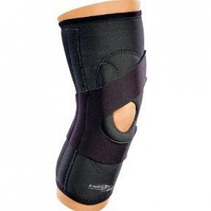 DJO Lateral "J" Slip-On Knee Brace - Black Drytex Lateral J Knee Sleeve, Right, Size L - 11-0659-4-06060