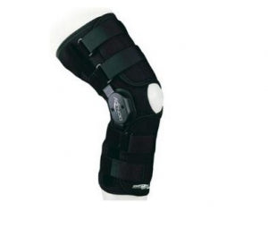 DJO Global Drytex Playmaker Hinged Knee Brace - Drytex Playmaker Wraparound Knee Brace with Popliteal Cutout and Standard Hinge, Size XS - 11-0759-1