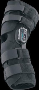 DJO Global Drytex Playmaker Hinged Knee Brace - Neoprene Playmaker Sleeve Knee Brace with Popliteal Cutout and Standard Hinge, Size XS - 11-0861-1