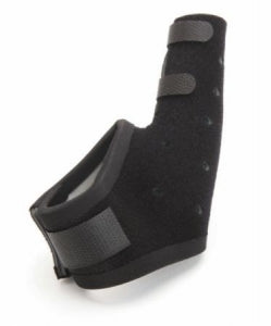 DJO Global Extended Short Thumb Spica - Extended Short Thumb Spica for Ulnar Bilateral Ligament, Black, Right Hand, Size S - 211-42-1111