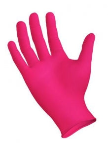 Sempermed USA StarMed ROSE Nitrile PF Exam Gloves - StarMed Powder-Free Textured Nitrile Exam Gloves, Rose, Size L - SMNR204