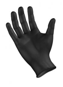 Sempermed USA Textured Fingertip Gloves - Nitrile Exam Glove with Textured Fingertips, Black, Size XL - VSMNP301