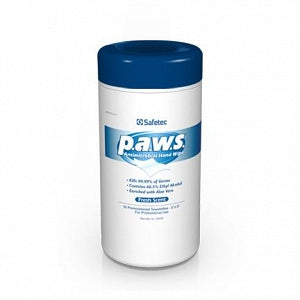 Safetec of America Antiseptic Wipes - PAWS Antimicrobial Wipe, 50 Each Container - 34405