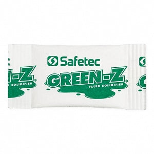 Safetec Green Z Drop-In Pouches - Zafety Pacs Green-Z Solidifier, 2" x 2", 2 g - 42031