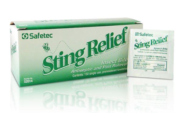 Sting Relief Wipes by Safetec of America