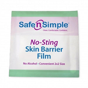 Safe n' Simple No-Sting Skin Barrier Wipes - Barrier Wipe 2" x 2" - SNS81851