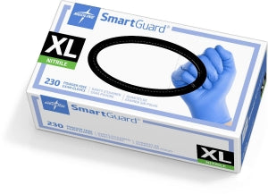 Medline SmartGuard Powder-Free Nitrile Exam Gloves - SmartGuard Powder-Free Nitrile Exam Gloves, Size XL - SG314