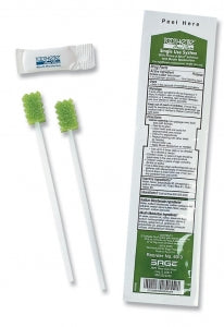 Sage Single-Use Swab System with Perox-A-Mint Solution - Moist Mouth Swab Kit - 6013