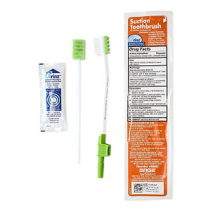 Sage Products Suction Swab and Suction Toothbrush Systems - Single-Use Suction Toothbrush with Sodium Bicarbonate and Corinz Antiseptic Oral Rinse - 6561