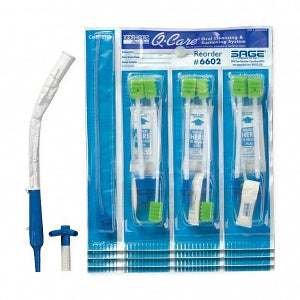 Sage Products Y-Connection Yankauer Kits - Q-Care Oral Cleansing Kit with Covered Yankauer, Suction Handle and Y Connector - 6639