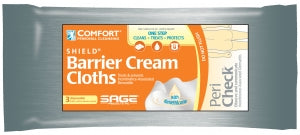 Sage Comfort Shield Barrier Cream Cloths - Comfort Shield Perineal Incontinence Cloths, Heavyweight, 8.5" x 8.5", 3/Pack - 7503