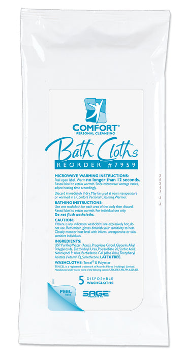 Comfort Bath Cleansing Washcloths by Sage Products