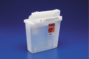 Cardinal Health SharpSafety Safety In-Room Sharps Containers - SharpSafety In-Room Sharps Container with SharpStar Lid, Clear, 5 qt. - 8506SA