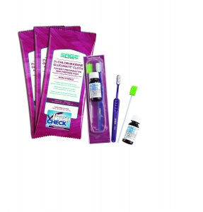 Sage Skin Antisepsis Oral Cleansing Kit - Preoperative Kit with Swab, Toothbrush, and Cloths with 2% CHG - 9001