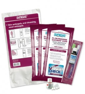 Sage Skin Antisepsis Oral Cleansing Kit - Skin and Nasal Antisepsis Cleansing Kit with Oral Cleanser - 9011