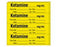 Shamrock Scientific Medication / Drug Labels - Anesthesia Drug Label for Syringe Identification, Ketamine, Exp, Date, Time, 1/2" x 2", Yellow - SA-201-EXP-PK