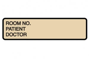 Shamrock Scientific Patient Chart Identification Labels - Chart Label, 1-3/8" x 5-3/8", Tan - CLP-8