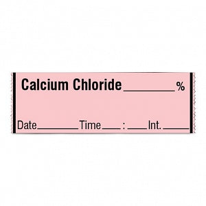 Shamrock Anesthesia Drug Labels for Syringe Identification - Pink Calcium Chloride Label for Syringe Identification - SA-23