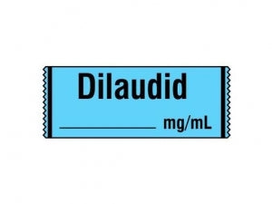 Shamrock Scientific Narcotics Drug Labels - Dilaudid Anesthesia Label, Blue - SA-2414